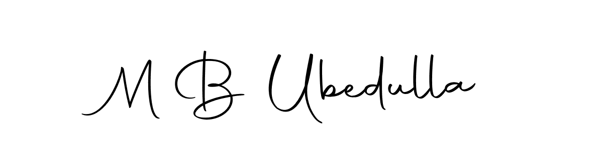 The best way (Autography-DOLnW) to make a short signature is to pick only two or three words in your name. The name M B Ubedulla include a total of six letters. For converting this name. M B Ubedulla signature style 10 images and pictures png