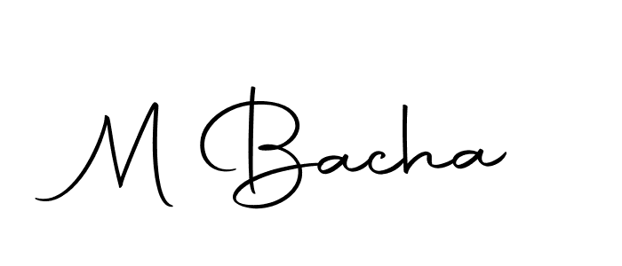 Also we have M Bacha name is the best signature style. Create professional handwritten signature collection using Autography-DOLnW autograph style. M Bacha signature style 10 images and pictures png