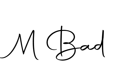 M Bad stylish signature style. Best Handwritten Sign (Autography-DOLnW) for my name. Handwritten Signature Collection Ideas for my name M Bad. M Bad signature style 10 images and pictures png