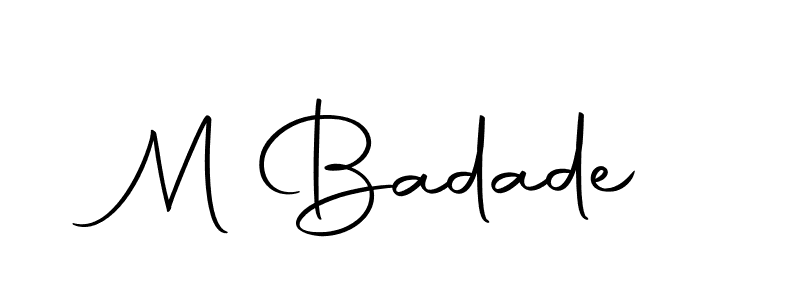 Make a beautiful signature design for name M Badade. Use this online signature maker to create a handwritten signature for free. M Badade signature style 10 images and pictures png