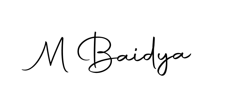 Create a beautiful signature design for name M Baidya. With this signature (Autography-DOLnW) fonts, you can make a handwritten signature for free. M Baidya signature style 10 images and pictures png