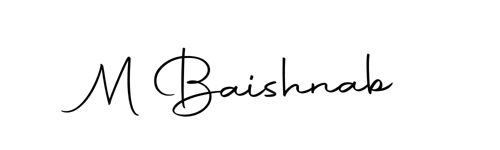 Design your own signature with our free online signature maker. With this signature software, you can create a handwritten (Autography-DOLnW) signature for name M Baishnab. M Baishnab signature style 10 images and pictures png