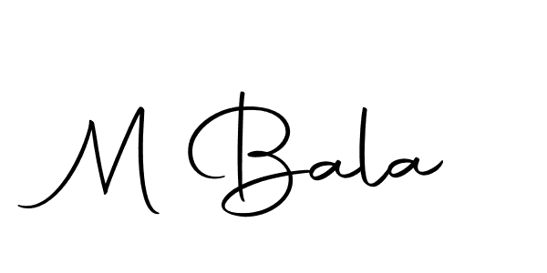 How to make M Bala name signature. Use Autography-DOLnW style for creating short signs online. This is the latest handwritten sign. M Bala signature style 10 images and pictures png