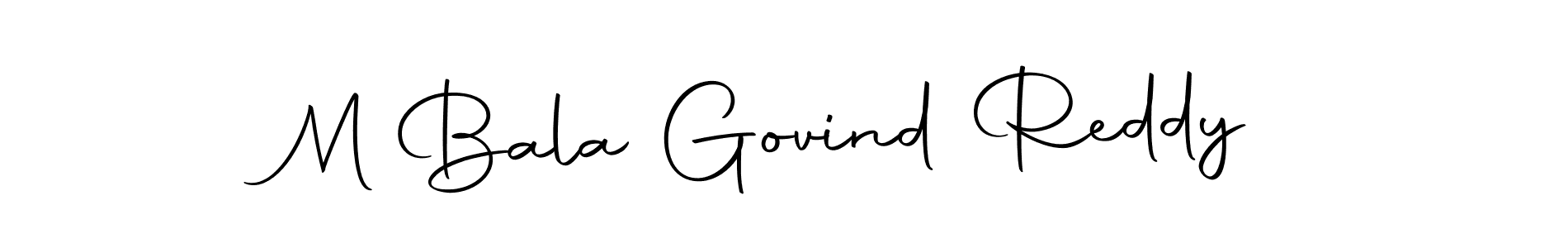How to make M Bala Govind Reddy name signature. Use Autography-DOLnW style for creating short signs online. This is the latest handwritten sign. M Bala Govind Reddy signature style 10 images and pictures png