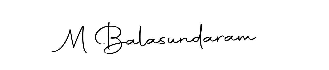 Make a beautiful signature design for name M Balasundaram. With this signature (Autography-DOLnW) style, you can create a handwritten signature for free. M Balasundaram signature style 10 images and pictures png