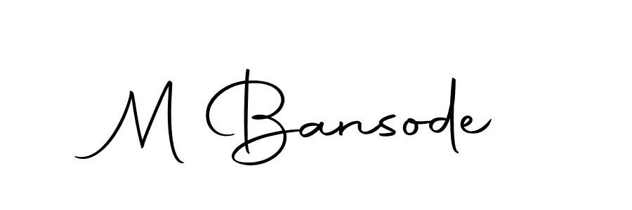 How to make M Bansode name signature. Use Autography-DOLnW style for creating short signs online. This is the latest handwritten sign. M Bansode signature style 10 images and pictures png