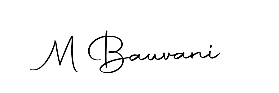 Create a beautiful signature design for name M Bauvani. With this signature (Autography-DOLnW) fonts, you can make a handwritten signature for free. M Bauvani signature style 10 images and pictures png