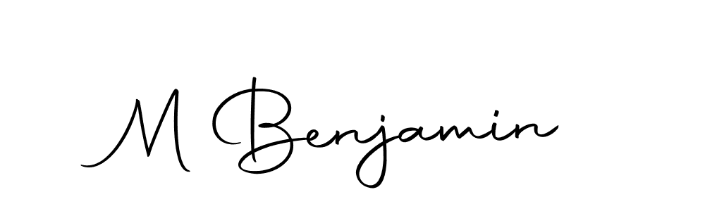 Make a beautiful signature design for name M Benjamin. With this signature (Autography-DOLnW) style, you can create a handwritten signature for free. M Benjamin signature style 10 images and pictures png