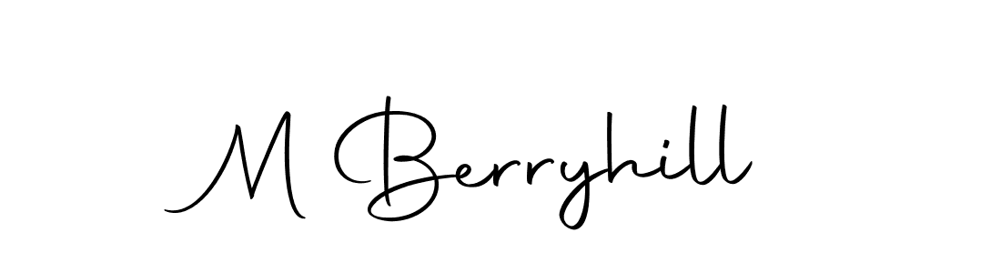 Use a signature maker to create a handwritten signature online. With this signature software, you can design (Autography-DOLnW) your own signature for name M Berryhill. M Berryhill signature style 10 images and pictures png