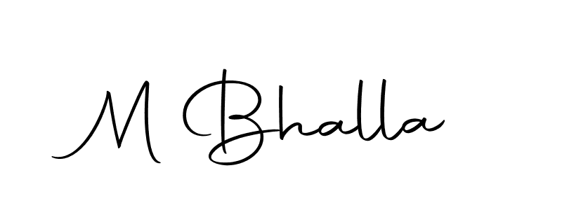 M Bhalla stylish signature style. Best Handwritten Sign (Autography-DOLnW) for my name. Handwritten Signature Collection Ideas for my name M Bhalla. M Bhalla signature style 10 images and pictures png