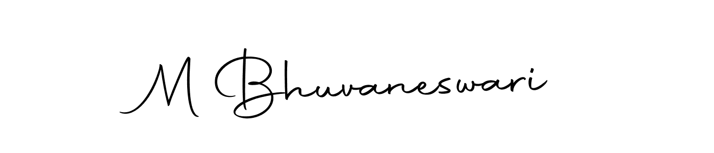 Make a beautiful signature design for name M Bhuvaneswari. With this signature (Autography-DOLnW) style, you can create a handwritten signature for free. M Bhuvaneswari signature style 10 images and pictures png