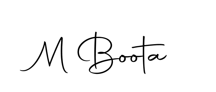 The best way (Autography-DOLnW) to make a short signature is to pick only two or three words in your name. The name M Boota include a total of six letters. For converting this name. M Boota signature style 10 images and pictures png