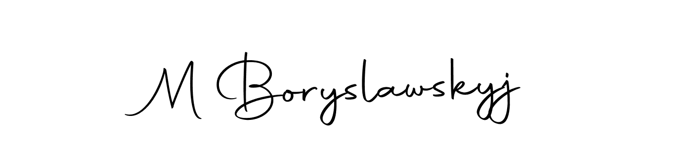 Design your own signature with our free online signature maker. With this signature software, you can create a handwritten (Autography-DOLnW) signature for name M Boryslawskyj. M Boryslawskyj signature style 10 images and pictures png