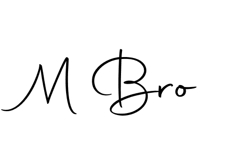 Create a beautiful signature design for name M Bro. With this signature (Autography-DOLnW) fonts, you can make a handwritten signature for free. M Bro signature style 10 images and pictures png