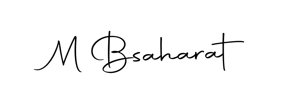 Create a beautiful signature design for name M Bsaharat. With this signature (Autography-DOLnW) fonts, you can make a handwritten signature for free. M Bsaharat signature style 10 images and pictures png