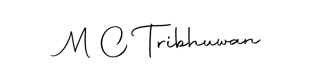 Autography-DOLnW is a professional signature style that is perfect for those who want to add a touch of class to their signature. It is also a great choice for those who want to make their signature more unique. Get M C Tribhuwan name to fancy signature for free. M C Tribhuwan signature style 10 images and pictures png