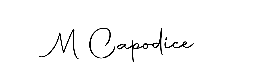 M Capodice stylish signature style. Best Handwritten Sign (Autography-DOLnW) for my name. Handwritten Signature Collection Ideas for my name M Capodice. M Capodice signature style 10 images and pictures png