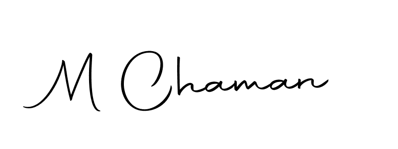 Use a signature maker to create a handwritten signature online. With this signature software, you can design (Autography-DOLnW) your own signature for name M Chaman. M Chaman signature style 10 images and pictures png