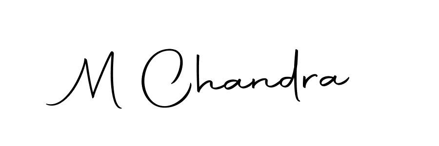 Create a beautiful signature design for name M Chandra. With this signature (Autography-DOLnW) fonts, you can make a handwritten signature for free. M Chandra signature style 10 images and pictures png