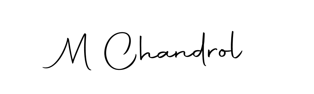 Make a beautiful signature design for name M Chandrol. With this signature (Autography-DOLnW) style, you can create a handwritten signature for free. M Chandrol signature style 10 images and pictures png