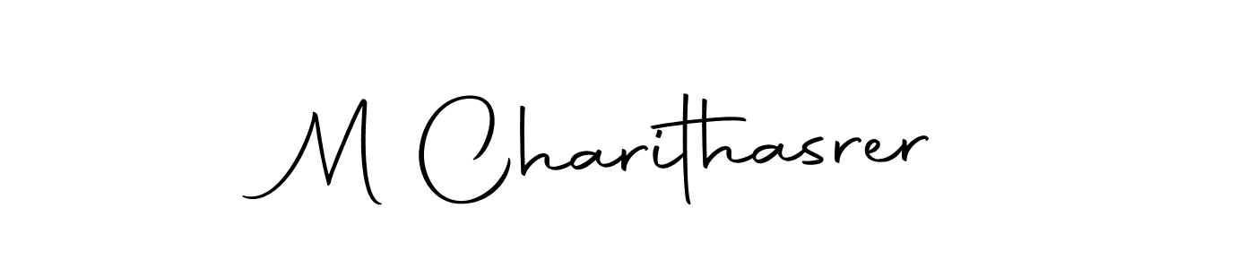 This is the best signature style for the M Charithasrer name. Also you like these signature font (Autography-DOLnW). Mix name signature. M Charithasrer signature style 10 images and pictures png