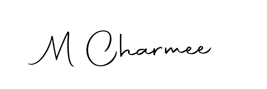 Design your own signature with our free online signature maker. With this signature software, you can create a handwritten (Autography-DOLnW) signature for name M Charmee. M Charmee signature style 10 images and pictures png