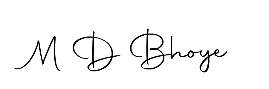 Create a beautiful signature design for name M D Bhoye. With this signature (Autography-DOLnW) fonts, you can make a handwritten signature for free. M D Bhoye signature style 10 images and pictures png
