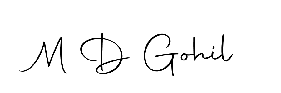 Make a short M D Gohil signature style. Manage your documents anywhere anytime using Autography-DOLnW. Create and add eSignatures, submit forms, share and send files easily. M D Gohil signature style 10 images and pictures png