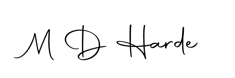 Make a beautiful signature design for name M D Harde. With this signature (Autography-DOLnW) style, you can create a handwritten signature for free. M D Harde signature style 10 images and pictures png