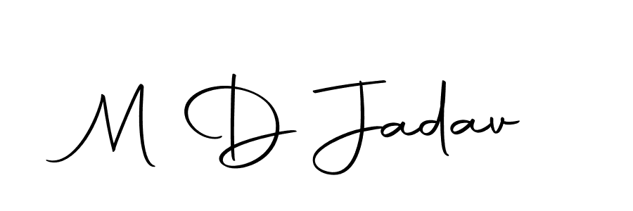 How to make M D Jadav signature? Autography-DOLnW is a professional autograph style. Create handwritten signature for M D Jadav name. M D Jadav signature style 10 images and pictures png