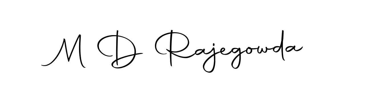Create a beautiful signature design for name M D Rajegowda. With this signature (Autography-DOLnW) fonts, you can make a handwritten signature for free. M D Rajegowda signature style 10 images and pictures png