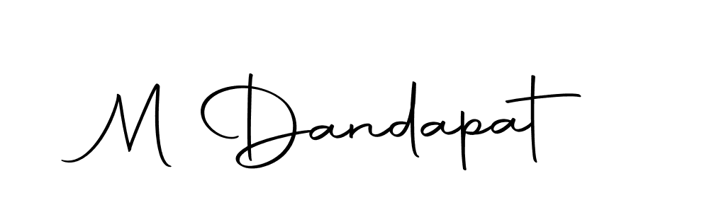 The best way (Autography-DOLnW) to make a short signature is to pick only two or three words in your name. The name M Dandapat include a total of six letters. For converting this name. M Dandapat signature style 10 images and pictures png