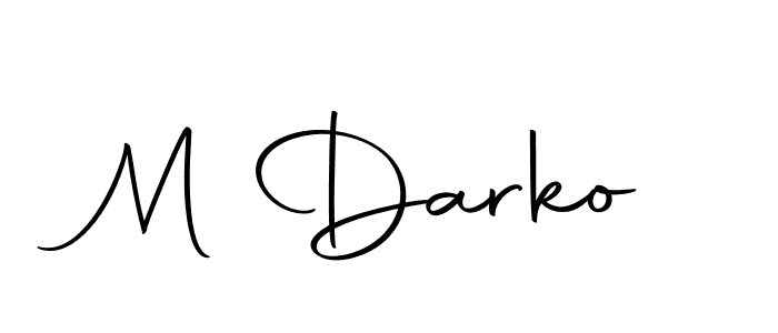 The best way (Autography-DOLnW) to make a short signature is to pick only two or three words in your name. The name M Darko include a total of six letters. For converting this name. M Darko signature style 10 images and pictures png