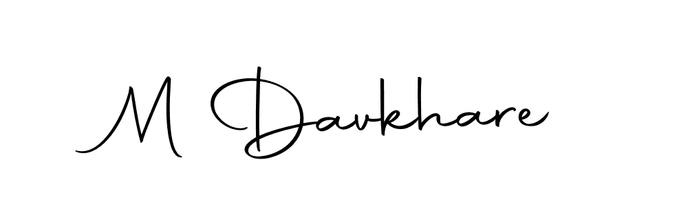 Use a signature maker to create a handwritten signature online. With this signature software, you can design (Autography-DOLnW) your own signature for name M Davkhare. M Davkhare signature style 10 images and pictures png