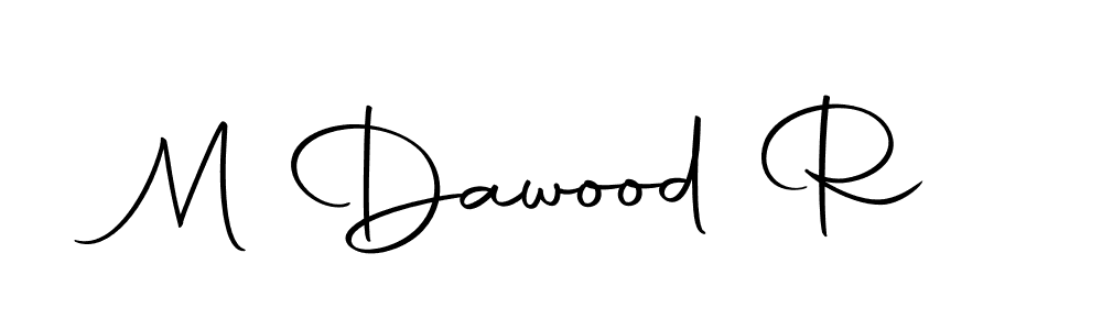 Use a signature maker to create a handwritten signature online. With this signature software, you can design (Autography-DOLnW) your own signature for name M Dawood R. M Dawood R signature style 10 images and pictures png