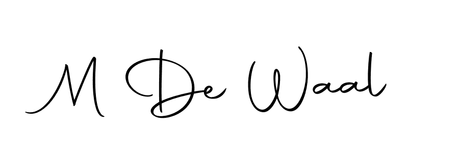 How to make M De Waal signature? Autography-DOLnW is a professional autograph style. Create handwritten signature for M De Waal name. M De Waal signature style 10 images and pictures png