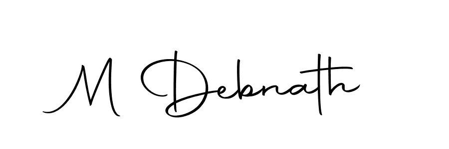 Use a signature maker to create a handwritten signature online. With this signature software, you can design (Autography-DOLnW) your own signature for name M Debnath. M Debnath signature style 10 images and pictures png