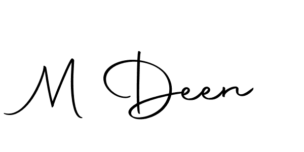 Make a beautiful signature design for name M Deen. Use this online signature maker to create a handwritten signature for free. M Deen signature style 10 images and pictures png