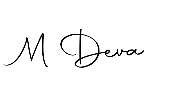 Create a beautiful signature design for name M Deva. With this signature (Autography-DOLnW) fonts, you can make a handwritten signature for free. M Deva signature style 10 images and pictures png