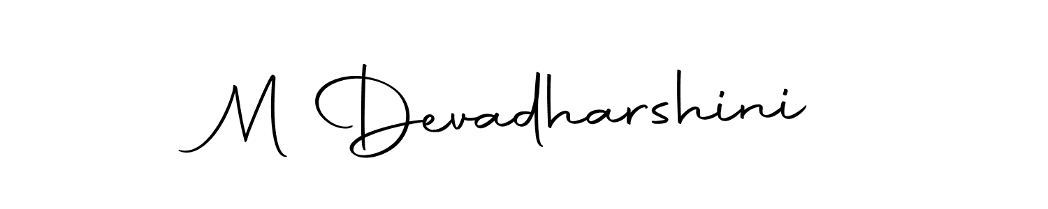 This is the best signature style for the M Devadharshini name. Also you like these signature font (Autography-DOLnW). Mix name signature. M Devadharshini signature style 10 images and pictures png