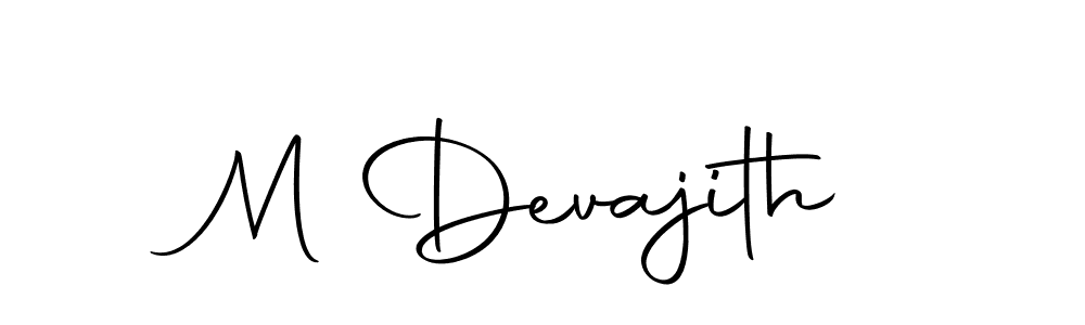 Design your own signature with our free online signature maker. With this signature software, you can create a handwritten (Autography-DOLnW) signature for name M Devajith. M Devajith signature style 10 images and pictures png