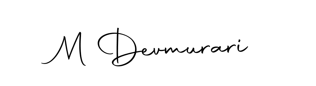 Create a beautiful signature design for name M Devmurari. With this signature (Autography-DOLnW) fonts, you can make a handwritten signature for free. M Devmurari signature style 10 images and pictures png