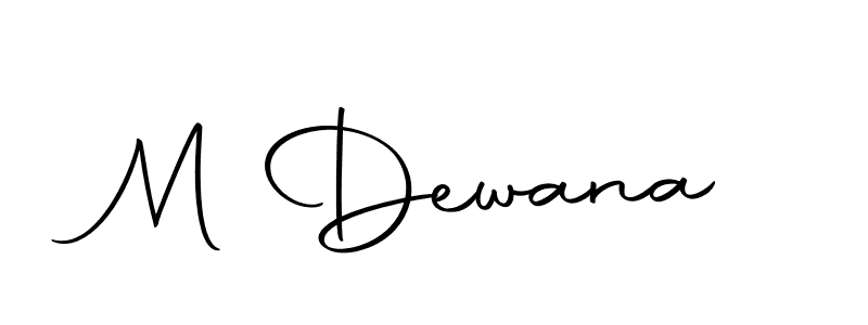 Use a signature maker to create a handwritten signature online. With this signature software, you can design (Autography-DOLnW) your own signature for name M Dewana. M Dewana signature style 10 images and pictures png