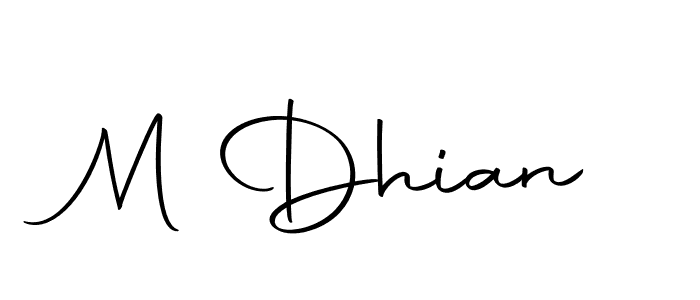 if you are searching for the best signature style for your name M Dhian. so please give up your signature search. here we have designed multiple signature styles  using Autography-DOLnW. M Dhian signature style 10 images and pictures png