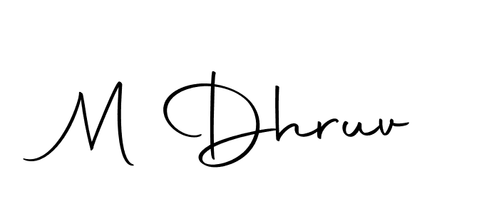 if you are searching for the best signature style for your name M Dhruv. so please give up your signature search. here we have designed multiple signature styles  using Autography-DOLnW. M Dhruv signature style 10 images and pictures png