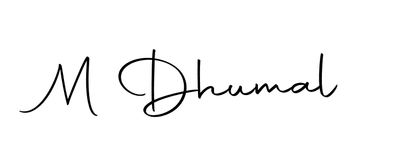 How to make M Dhumal name signature. Use Autography-DOLnW style for creating short signs online. This is the latest handwritten sign. M Dhumal signature style 10 images and pictures png