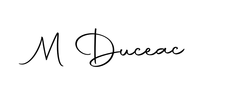 Create a beautiful signature design for name M Duceac. With this signature (Autography-DOLnW) fonts, you can make a handwritten signature for free. M Duceac signature style 10 images and pictures png