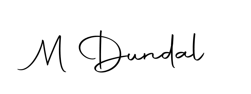 Use a signature maker to create a handwritten signature online. With this signature software, you can design (Autography-DOLnW) your own signature for name M Dundal. M Dundal signature style 10 images and pictures png