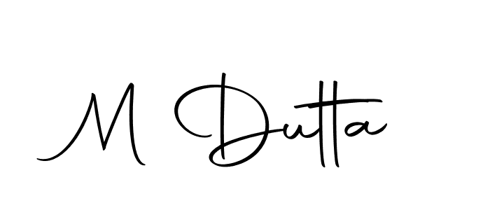 M Dutta stylish signature style. Best Handwritten Sign (Autography-DOLnW) for my name. Handwritten Signature Collection Ideas for my name M Dutta. M Dutta signature style 10 images and pictures png