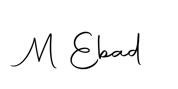 The best way (Autography-DOLnW) to make a short signature is to pick only two or three words in your name. The name M Ebad include a total of six letters. For converting this name. M Ebad signature style 10 images and pictures png